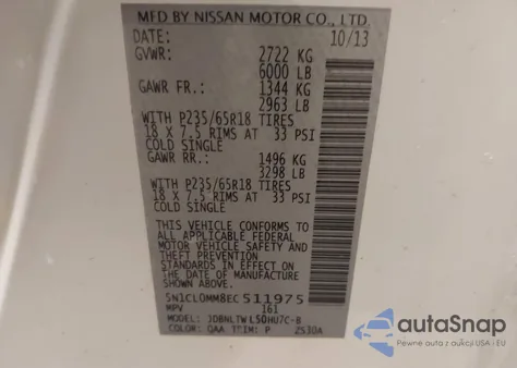 2014 Infiniti Qx60 Hybrid from USA, damaged, VIN 5N1CL0MM8EC511975